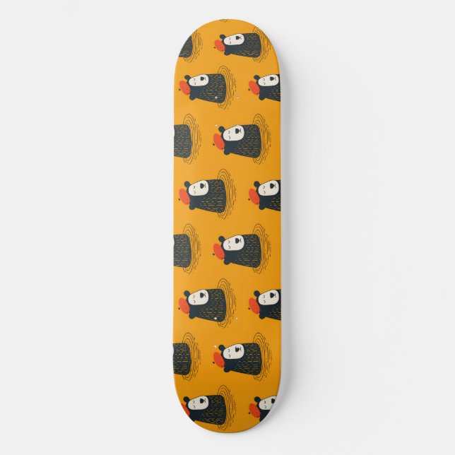 Meditating Bear Skateboard (Front)