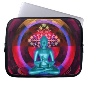 Meditating Blue Buddha Laptop Sleeve