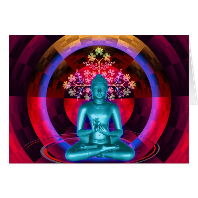 Meditating Buddha Card (Front Horizontal)