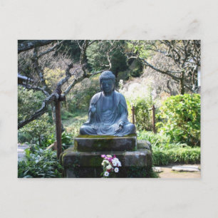 Meditating Buddha statue Postcard
