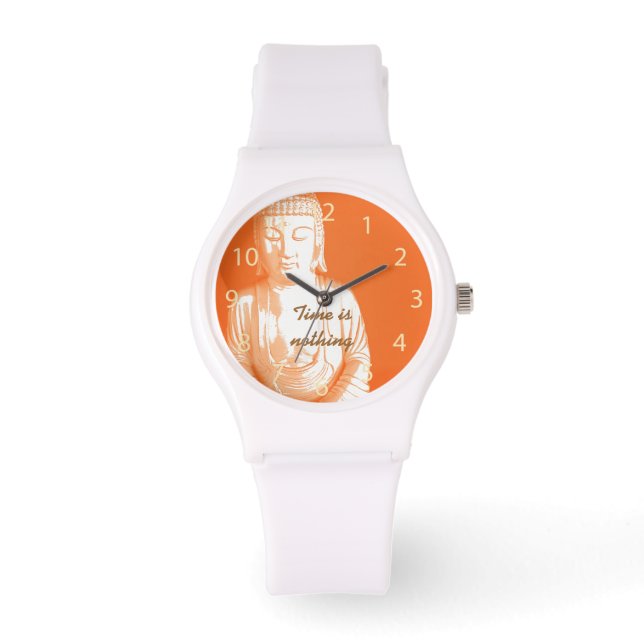 Meditating Buddha - time is nothing Watch (Front)