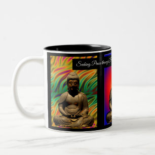 Meditating Buddha Two-Tone Coffee Mug