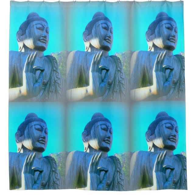 meditating buddha with mudra blue (Front)