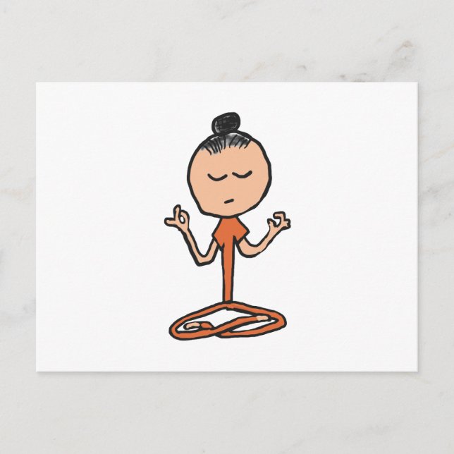 Meditating Buddhist Postcard (Front)