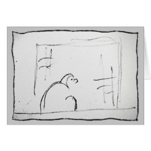 Meditating Daruma original zen painting