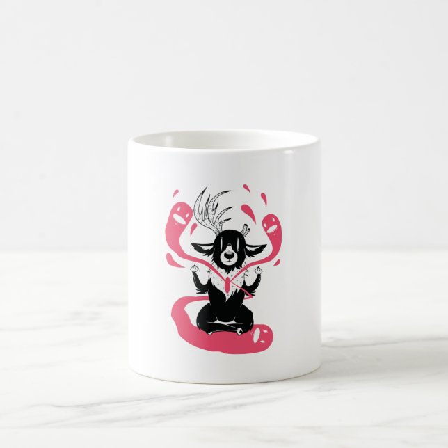 Meditating Deer Coffee Mug (Center)