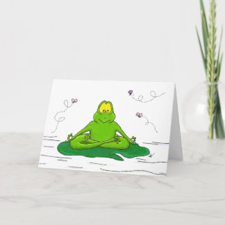 Meditating Frog Card