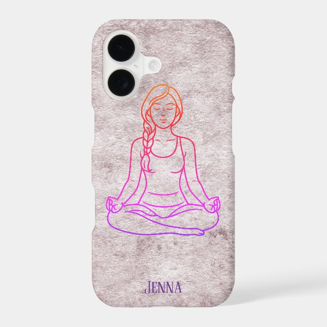 Meditating Lady Custom Name (Back)