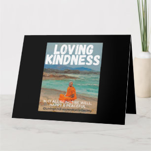 Meditating Monk Mindfulness Metta Loving Kindness  Card