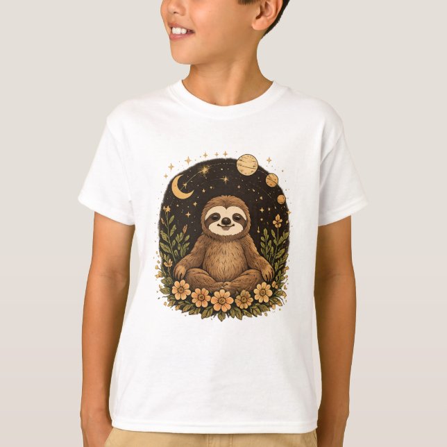 Meditating Sloth T-Shirt (Front)