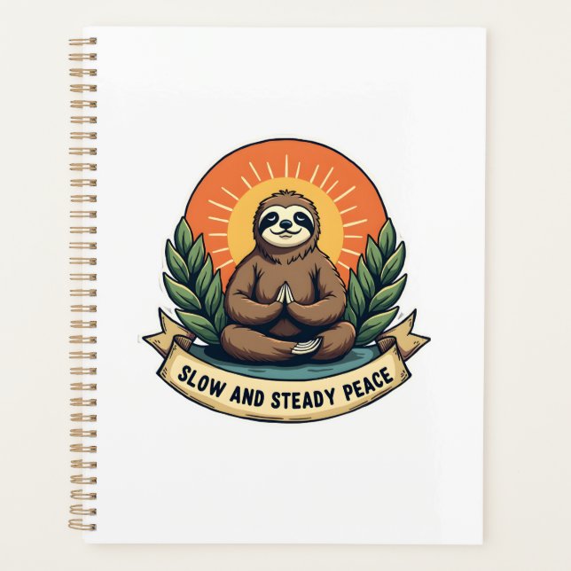 Meditating Sloth Vintage Relaxed Humor Design 2 (Devant)