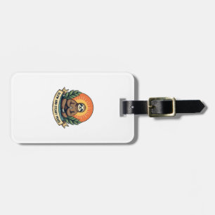 Meditating Sloth Vintage Relaxed Humour Design 2 Luggage Tag
