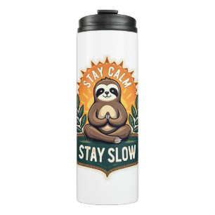 Meditating Sloth Vintage Relaxed Mind T-Shirt 2 Thermal Tumbler
