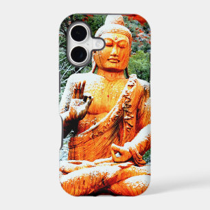 Meditating snow Buddha case