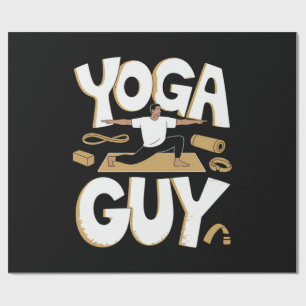 Meditating Stick Man Meditation Wrapping Paper