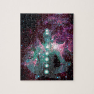 Meditating with the chakras activated. jigsaw puzzle