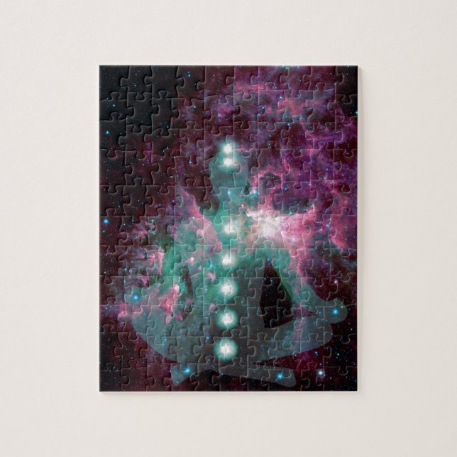 Meditating with the chakras activated. jigsaw puzzle (Vertical)