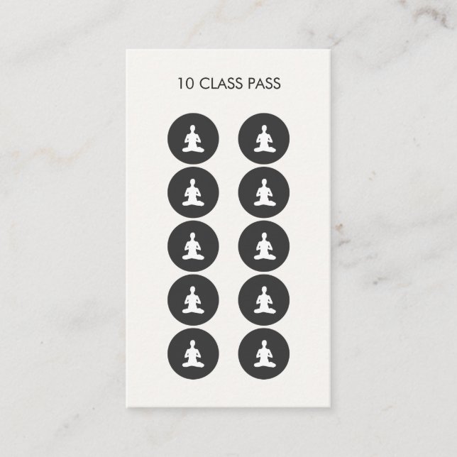 Méditation 10 Carte de passe de classe (Devant)