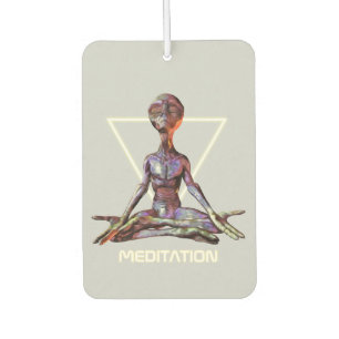 Meditation. Alien in tranquil pose Air Freshener