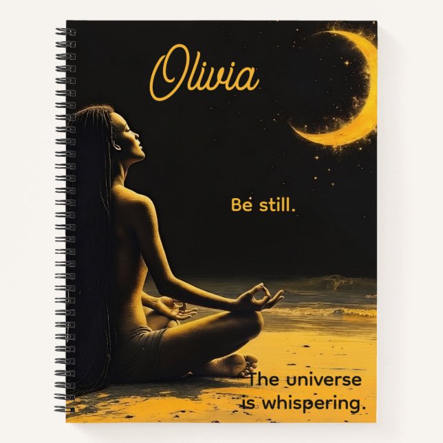 Meditation Art and Inspirational Quote Notebook (Front)