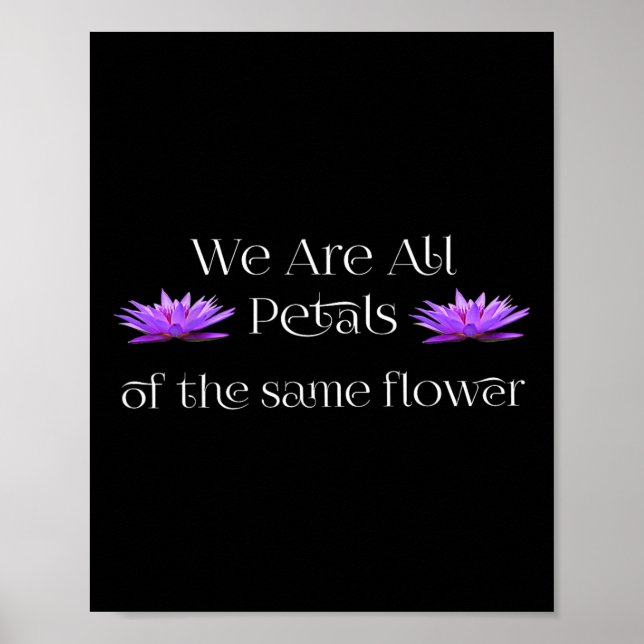 Meditation Beautiful Petals Of The Same Flower  Poster (Front)