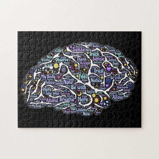 Meditation Body Inspirational Word Art   Jigsaw Puzzle (Horizontal)