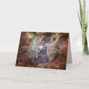 meditation buddha greeting card