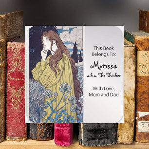 Meditation by Eugene Grasset Square Sticker