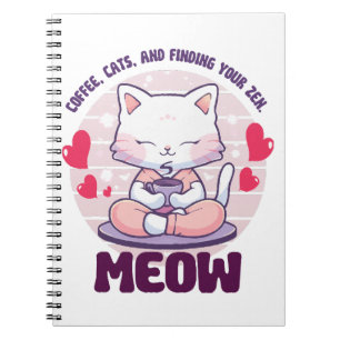 Meditation cat - Kawaii cat Notebook
