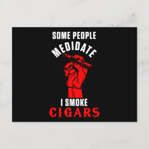 Meditation Cigar Smoking Tobacco Humidor Cigar Lov Postcard