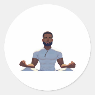 Meditation Classic Round Sticker