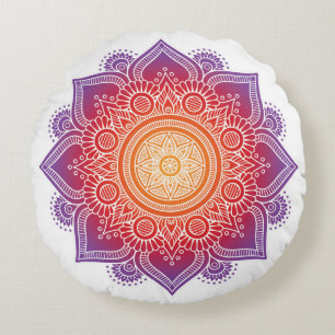 Méditation coussin couleur chaude mandala