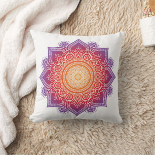 Méditation coussin couleur chaude mandala