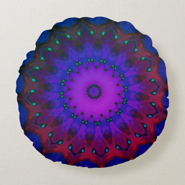 Méditation de Chakra Reiki Coussin de mandala (Devant)
