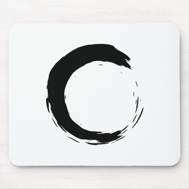 Meditation Enso Circle Mindfulness Buddha Buddhist Mouse Pad (Front)