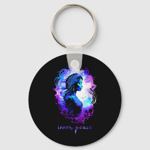 Meditation Esoteric Watercolour Inner Peace Yoga Keychain