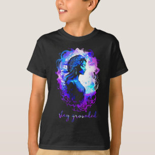 Meditation Esoteric Watercolour Stay Grounded Yoga T-Shirt