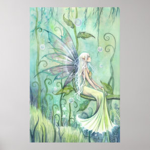 Meditation Fairy Fantasy Artwork by Molly Harrison Poster