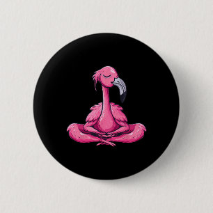Meditation Flamingo Buddhist Zen Buddha Yoga Spiri 2 Inch Round Button