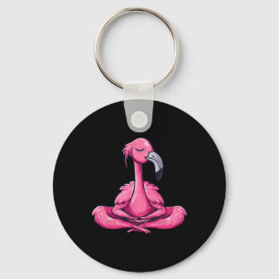 Meditation Flamingo Buddhist Zen Buddha Yoga Spiri Keychain
