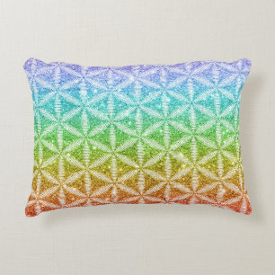 Meditation Flower of life Mandala Chakra Accent Pillow