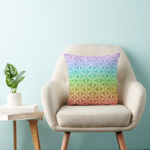 Meditation Flower of life Mandala Chakra Throw Pillow