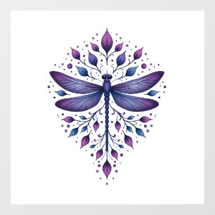Meditation Fractal Geometry Spiritual Yoga Dragonf Window Cling