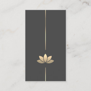 Meditation Gold Lotus Flower Business Card