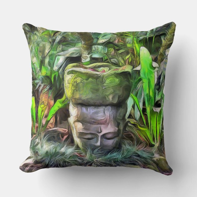 Meditation in a Tropical Forest Pillow (Front)