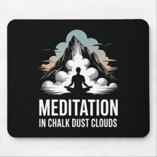 Meditation In Chalk Dust Clouds Rock Climber Zen Mouse Pad