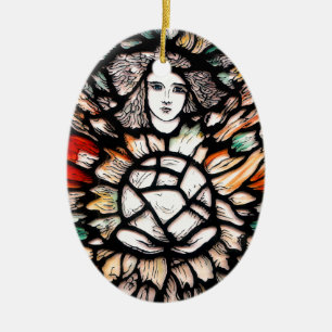 Meditation in colours. ceramic ornament