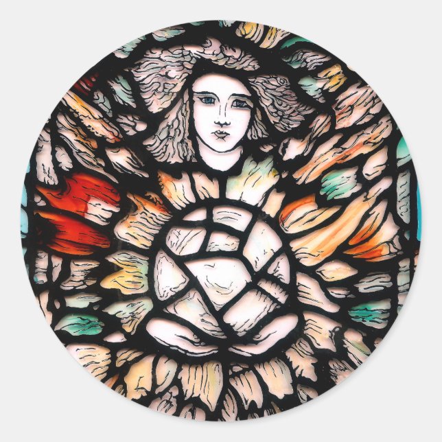 Meditation in Colours Classic Round Sticker (Front)