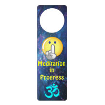 MEDITATION IN PROGRESS DOOR HANGER
