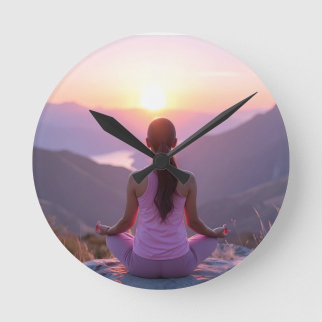 Meditation - Inner Balance - Yoga Round Clock (Front)